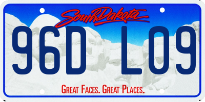 SD license plate 96DL09
