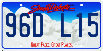 SD license plate 96DL15