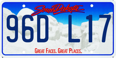 SD license plate 96DL17