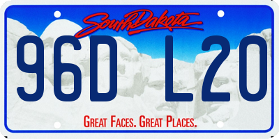 SD license plate 96DL20