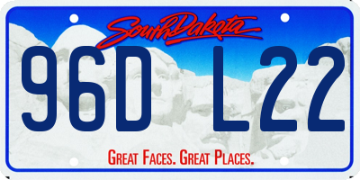SD license plate 96DL22