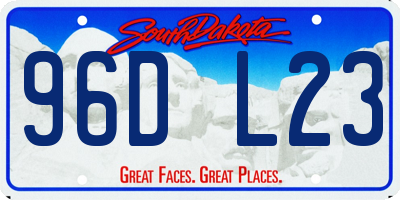 SD license plate 96DL23