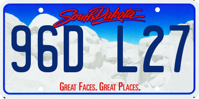 SD license plate 96DL27