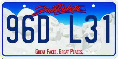 SD license plate 96DL31