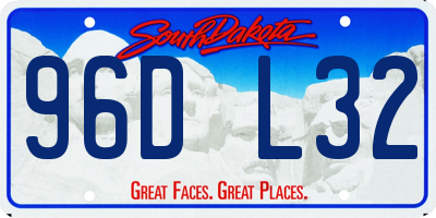 SD license plate 96DL32