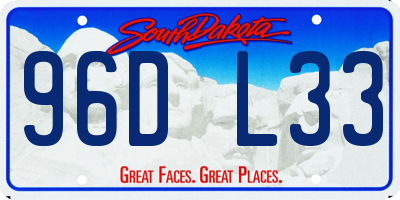 SD license plate 96DL33