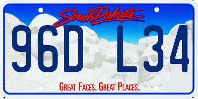 SD license plate 96DL34