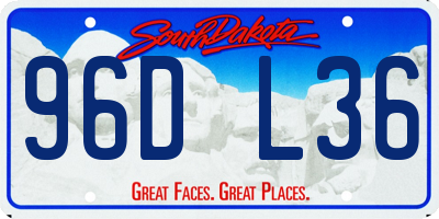 SD license plate 96DL36
