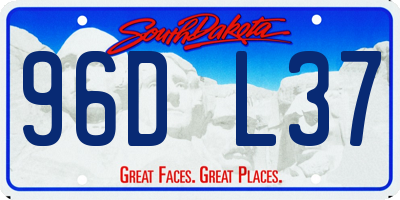SD license plate 96DL37