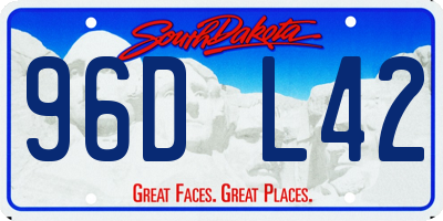 SD license plate 96DL42