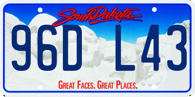 SD license plate 96DL43