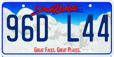 SD license plate 96DL44