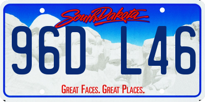 SD license plate 96DL46