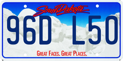 SD license plate 96DL50