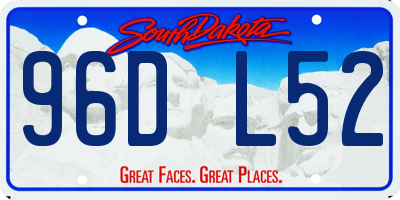 SD license plate 96DL52