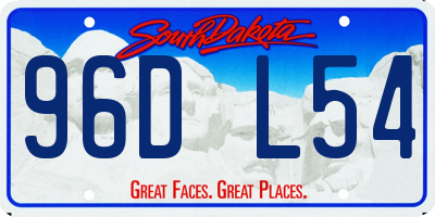 SD license plate 96DL54
