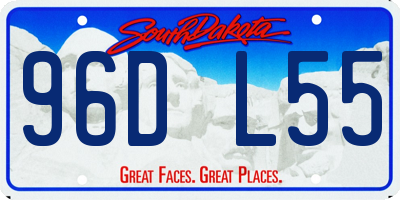 SD license plate 96DL55
