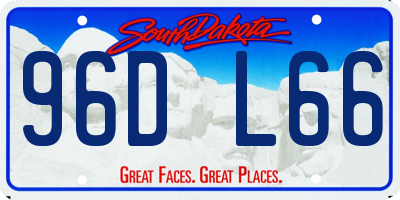 SD license plate 96DL66