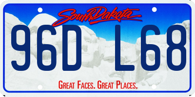 SD license plate 96DL68