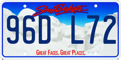 SD license plate 96DL72