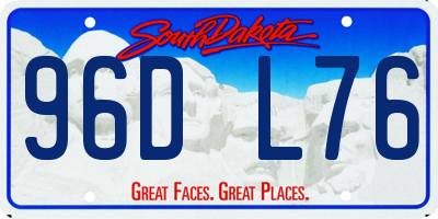 SD license plate 96DL76