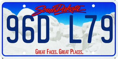 SD license plate 96DL79