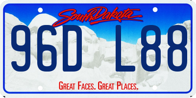 SD license plate 96DL88