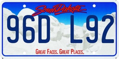 SD license plate 96DL92