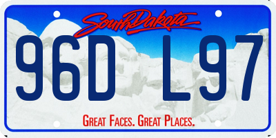 SD license plate 96DL97