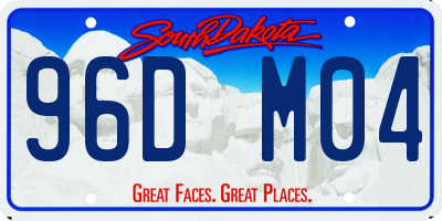 SD license plate 96DM04