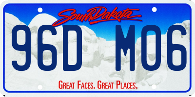 SD license plate 96DM06