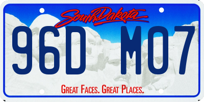 SD license plate 96DM07