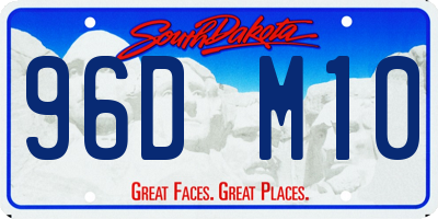 SD license plate 96DM10
