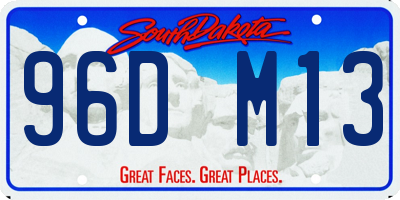 SD license plate 96DM13