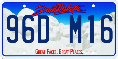 SD license plate 96DM16
