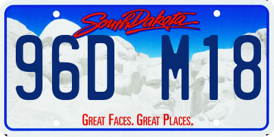SD license plate 96DM18