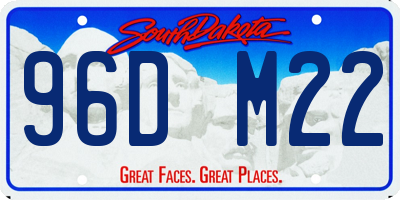 SD license plate 96DM22