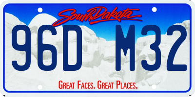 SD license plate 96DM32