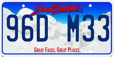 SD license plate 96DM33