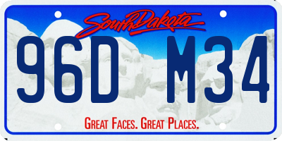 SD license plate 96DM34