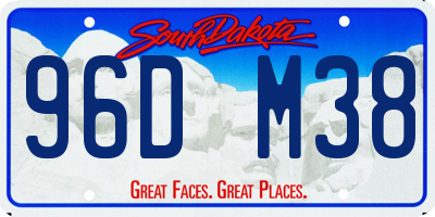 SD license plate 96DM38