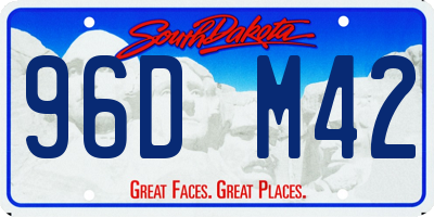 SD license plate 96DM42