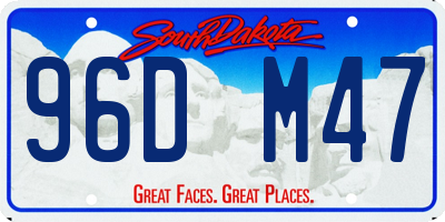SD license plate 96DM47