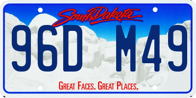SD license plate 96DM49