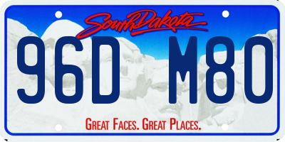 SD license plate 96DM80