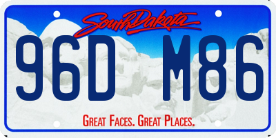 SD license plate 96DM86