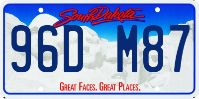 SD license plate 96DM87