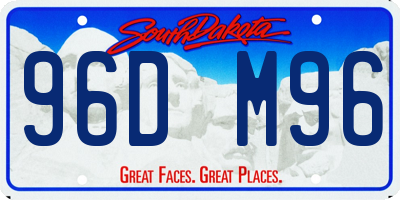 SD license plate 96DM96