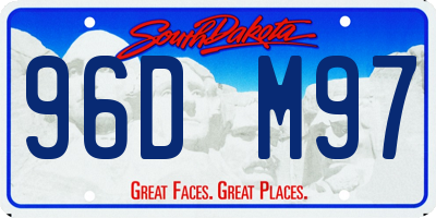 SD license plate 96DM97