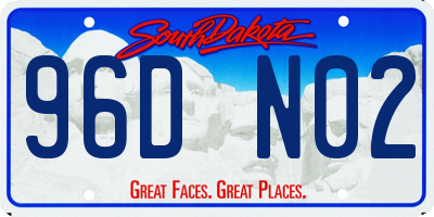 SD license plate 96DN02